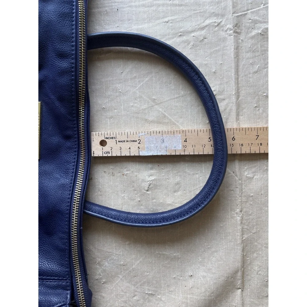 Steve Madden Satchel Bag Womens Large Navy‎ Blue Coral Colorblock Tassel